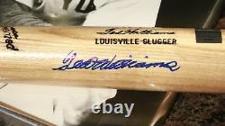 Ted Williams Baseball Bat & 16 X 20 Photo Autographed Signed Green Diamond COA