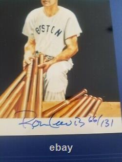 Ted Williams/Bill Terry Autographed 8 x 10 Ron Lewis Photo /131 PSA