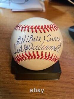 Ted Williams & Bill Terry Signed Baseball 400 Batting Aver Autograph Hof PSA