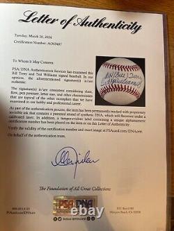 Ted Williams & Bill Terry Signed Baseball 400 Batting Aver Autograph Hof PSA