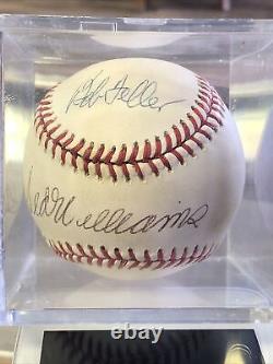 Ted Williams / Bob Feller signed baseball