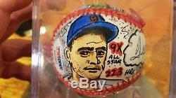 Ted Williams/Bobby Doerr autographed 1/1Charles Fazzino Pop Art Baseball PSA DNA