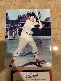 Ted Williams Boston Red Sox Autograph Signed 9x7 photo withcoa