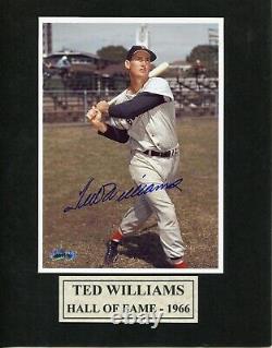 Ted Williams Boston Red Sox Autographed 8 X 10 Coa Certified