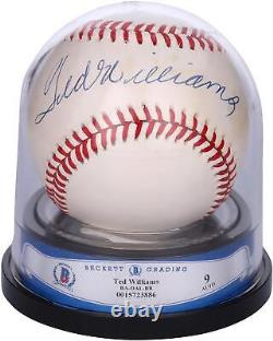 Ted Williams Boston Red Sox Autographed Baseball BAS Authenticated Graded 9