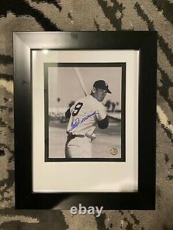 Ted Williams Boston Red Sox Autographed Photo (COA, Framed, Matted)