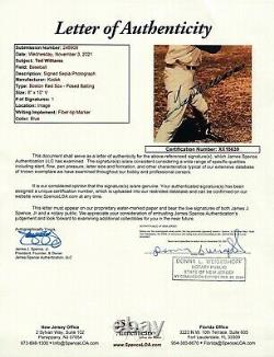 Ted Williams Boston Red Sox Baseball HOF Signed 8x10 Photo with Full JSA Letter