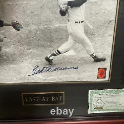 Ted Williams Boston Red Sox First At Bat Last At Bat Signed Photos Framed COA