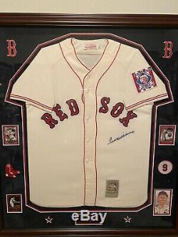 Ted Williams Boston Red Sox Hand Signed Auto Autograph Vintage Jersey with LOA PSA