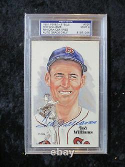 Ted Williams Boston Red Sox Signed 1981 Perez-Steele Autograph PSA/DNA MINT 9