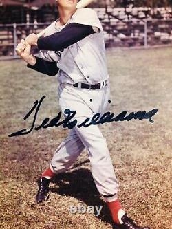 Ted Williams Boston Red Sox Signed 8x10 WithFull Letter COA Bold Signature