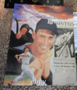 Ted Williams Boston Sox Autographed /hand Signed Photo, Name Plate & Gallen Coa