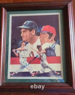 Ted Williams Carl Yastrzemski JSA Cert Signed Framed 8x10 Photo Autograph