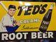 Ted Williams Creamy Root Beer Sign Autographed