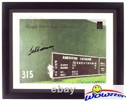 Ted Williams DUAL SIGNED FRAMED 16x20 Green Monster Litho Green Diamond LE# $650