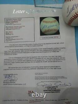 Ted Williams (Date1990) Boston Red Sox HOF Autographed Signed Baseball JSA LOA