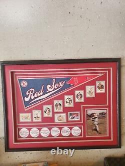 Ted Williams Figurine & Photo Collage Custom Framed Shadowbox