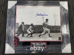 Ted Williams First At Bat Signed 16x20 Custom Framed Photo Green Diamond COA