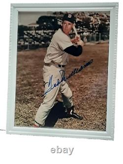Ted Williams Framed AUTO Signed Autographed 8x10 Photo Red Sox Great Gift! MLB