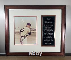 Ted Williams Framed Autograph 8x10 Photo Mounted Memories COA Auto Signed