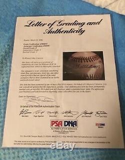 Ted Williams HOF 66 Signed Baseball PSA/DNA LOA Graded 8