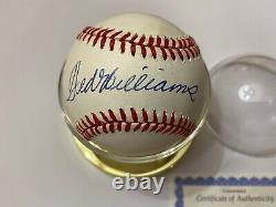 Ted Williams HOF autographed baseball with Cert of Auth