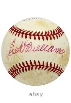 Ted Williams & Jack Fisher Dual-Signed Baseball (Allowed Williams Final HR)