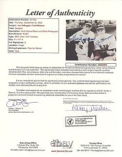 Ted Williams & Joe DiMaggio Autographed 8 x 10 Photo JSA Authenticated