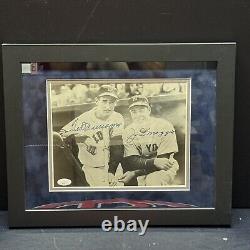 Ted Williams & Joe DiMaggio Autographed Yankees/Red Sox Framed 8x10 Photo JSA