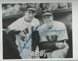 Ted Williams & Joe DiMaggio NY Yankees Autographed 8x10 Baseball Photo PSA #2