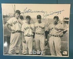 Ted Williams & Joe DiMaggio Signed 8x10 Photo Certified Authentic