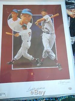 Ted Williams Lithograph By C. Paluso Signed By Williams & Paluso PSA/DNA Cert