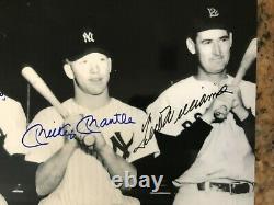 Ted Williams, MIckey Mantle & Joe DiMaggio Autographed 8x10 Photo with COA