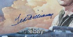Ted Williams Marine Fighter Pilot Signed 20x24 Lithograph Print Framed 158084