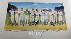 Ted Williams Mickey Mantle Reggie Jackson +7 Signed Auto Autograph 24x38 Poster