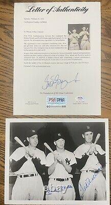Ted Williams & Mickey Mantle SIGNED 8x10 photo withPSA LOA from Whitey Ford's coll