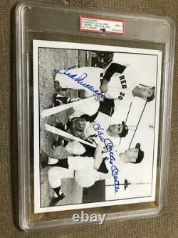 Ted Williams Mickey Mantle Yogi Berra 8x10 Photo Signed Autograph Auto PSA/DNA 9
