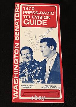 Ted Williams & Mike Epstein Signed Autographed 1970 Senators Press Guide Sgc
