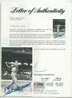 Ted Williams Original Brace 4x6 Autographed Photo Boston Red Sox Baseball PSA