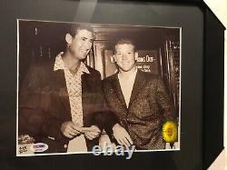 Ted Williams PSA Autographed photo with Mickey Mantle