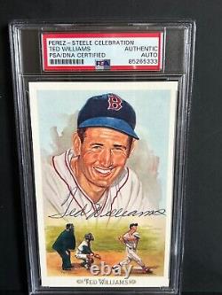 Ted Williams PSA/DNA Autographed Perez Steele Celebration Postcard Free Shipping