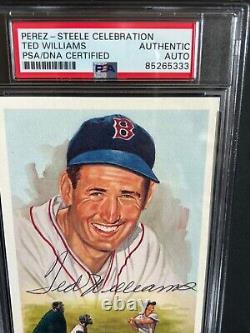 Ted Williams PSA/DNA Autographed Perez Steele Celebration Postcard Free Shipping