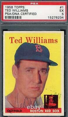 Ted Williams PSA DNA Coa Signed 1958 Topps Autograph