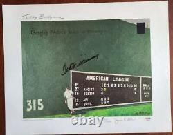 Ted Williams PSA DNA Green Diamond Signed 16x20 Photo Teddy Ball Game Auto