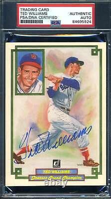 Ted Williams PSA DNA Signed 1984 Donruss Champions Autograph