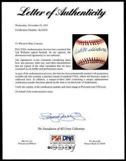 Ted Williams PSA/DNA Signed Auto Baseball Red Sox ID 452759