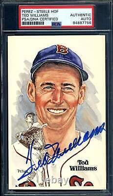 Ted Williams PSA DNA Signed Perez Steele Autograph