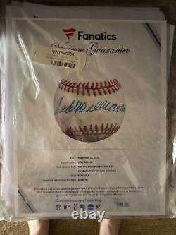 Ted Williams PSA/DNA autographed baseball with provenance