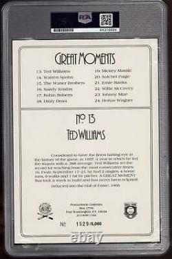 Ted Williams Perez Steele Great Moments Signed PSA DNA Slabbed Red Sox ID310598