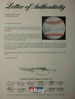 Ted Williams Psa/dna Certified Signed Official Al Baseball Autographed H41653